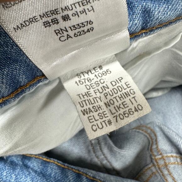 Mother Snacks! NWT The Fun Dip Utility Puddle Jeans Size 32 High Rise 80s 90s - Picture 7 of 11